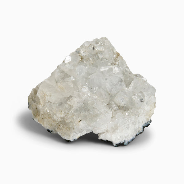 Apophyllite Crystal on Chalcedony Mineral Base 10058