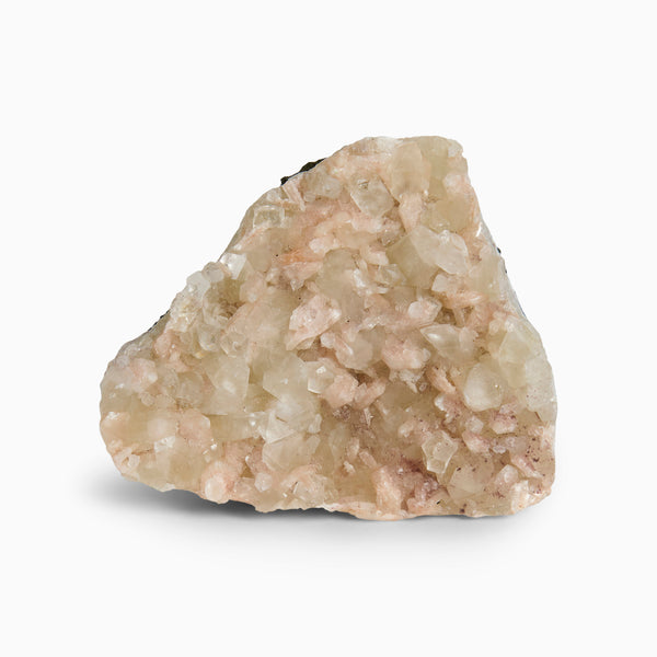 Apophyllite with Stilbite Crystal on Chalcedony Mineral Base 10050