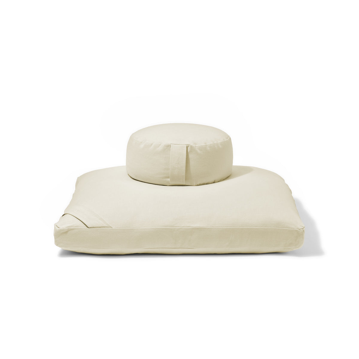 Meditation cushion set of natural Linen Zafu & Zabuton - black –  HempOrganicLife