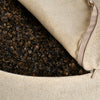 Inner, round meditation cushion. Organic buckwheat hulls. Refillable. Adjustable. Zafu.